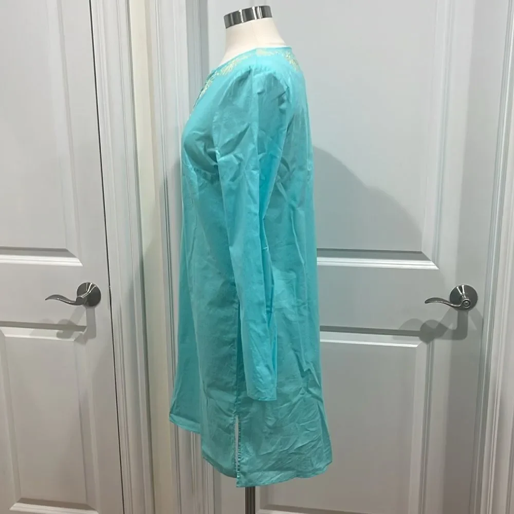 Lilly Pulitzer Elina Tunic Cover Up‎ Embroidered Cotton Size Medium